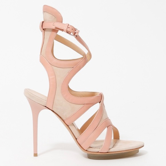 Balenciaga leather and suede ankle-wrap gladiator sandal size IT 39 US 9 - Picture 1 of 16